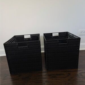 IKEA Black Storage Baskets